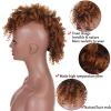 Puff Afro Curly Bun Hairpiece with Bangs, Clip-In Ponytail Extension for Women view 3
