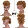Puff Afro Curly Bun Hairpiece with Bangs, Clip-In Ponytail Extension for Women view 4