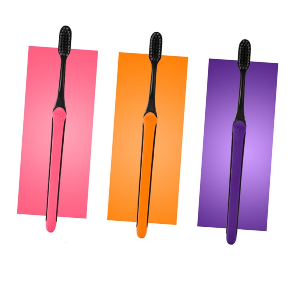 GLEAVI 6-Piece Bamboo Toothbrush Set with Charcoal Bristles