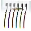 GLEAVI 6-Piece Bamboo Toothbrush Set with Charcoal Bristles view 3