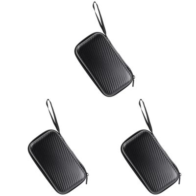 OSALADI 3-Piece Portable EVA Thermometer Storage Cases, Black