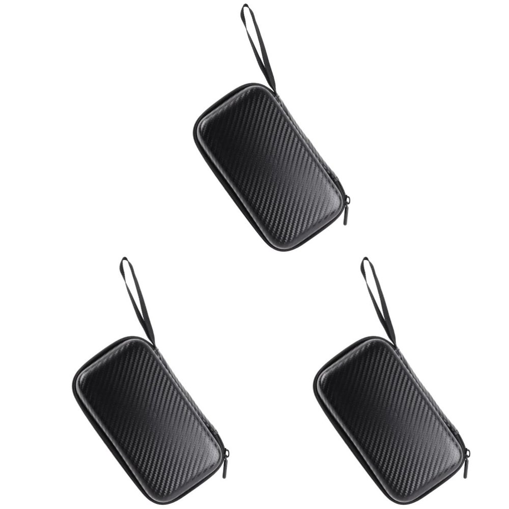 OSALADI 3-Piece Portable EVA Thermometer Storage Cases, Black
