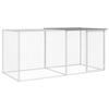 Homgoday Chicken Coop with Roof, Galvanized Steel, Light Gray, 203 x 98 x 90 cm, Rabbit Hutch, Cage, Shelter for Small Animals, Pets, Sun Protection, Type 2 view 2