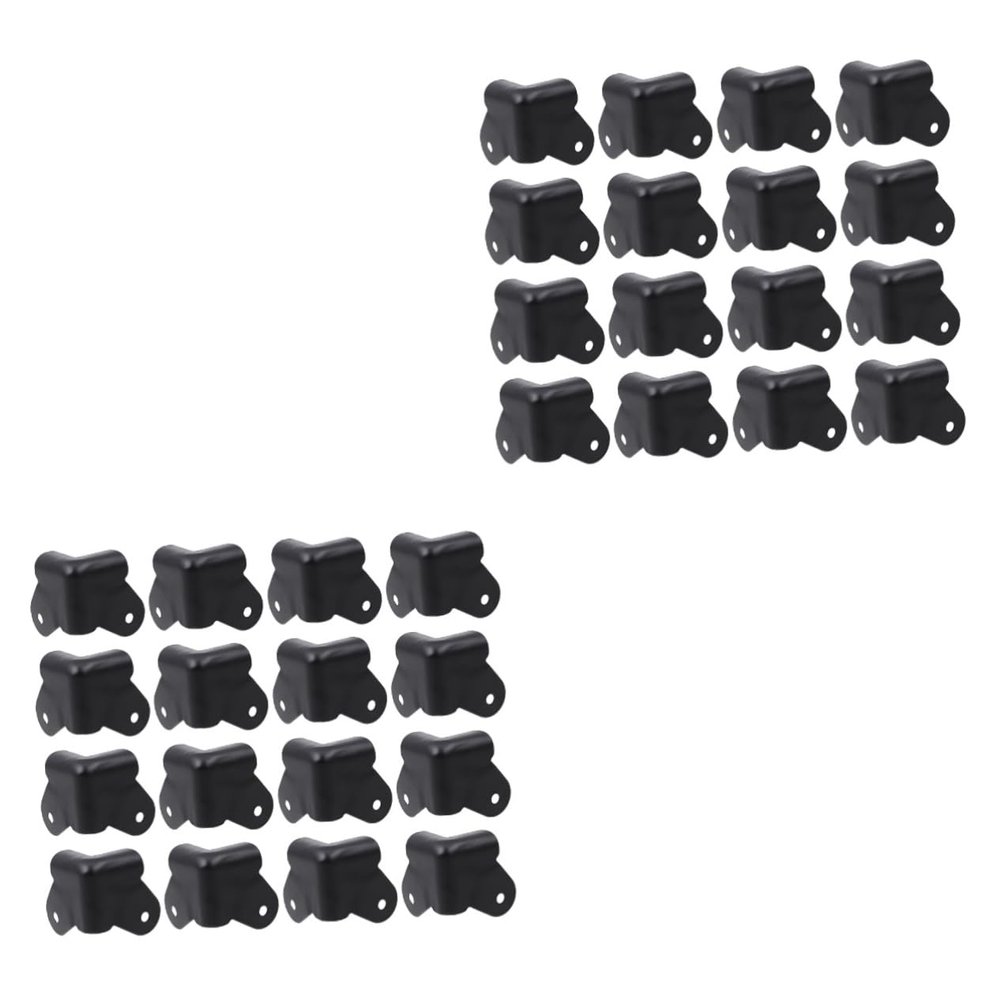 SAFIGLE 32-Piece Speaker Corner Protectors, Anti-Collision Iron Guards for Speakers, Furniture and Boxes