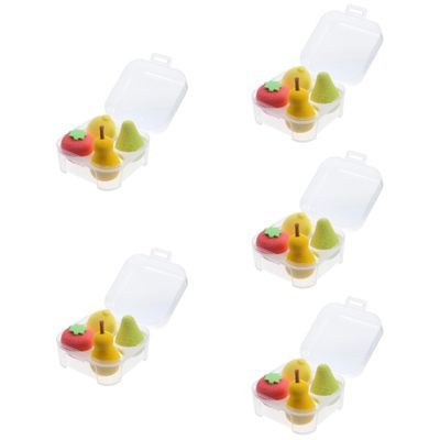 POPETPOP 20-Piece Fruit-Shaped Makeup Sponge Set with Storage Container