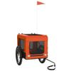 SKM Dog Bicycle Trailer, Orange and Black, Oxford Fabric & Iron, 9.05 kg, 93921, Color: Orange view 2