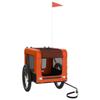 SKM Dog Bicycle Trailer, Orange and Black, Oxford Fabric & Iron, 9.05 kg, 93921, Color: Orange view 3