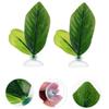 minkissy 4-Piece Plastic Betta Fish Hammock and Aquarium Leaf Decor view 2