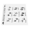 DOITOOL Self-Adhesive PVC Dinosaur Footprint Wall Stickers, Black, 1 Sheet view 1