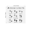 DOITOOL Self-Adhesive PVC Dinosaur Footprint Wall Stickers, Black, 1 Sheet view 3