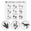DOITOOL Self-Adhesive PVC Dinosaur Footprint Wall Stickers, Black, 1 Sheet view 4