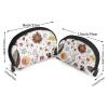 2-Piece Makeup Bag Travel Cosmetic Pouch Set, Floral Boone Autumn Pattern view 2