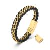 QGJNSGC Cremation Ash Bracelet, Stainless Steel and Braided Leather view 1