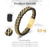QGJNSGC Cremation Ash Bracelet, Stainless Steel and Braided Leather view 2
