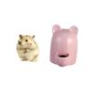 minkissy Automatic Hamster Feeder, 100 mL Ceramic Cat-Ear Design Pet Water Dispenser, Self-Dosing, Red view 1