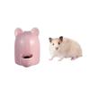 minkissy Automatic Hamster Feeder, 100 mL Ceramic Cat-Ear Design Pet Water Dispenser, Self-Dosing, Red view 3