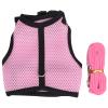 Qcwwy Adjustable Pet Harness with Ring and Soft Mesh for Small Pets, Rabbits, Guinea Pigs, Dogs, Easy to Wear and Comfortable (PINK) view 1