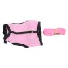 Qcwwy Adjustable Pet Harness with Ring and Soft Mesh for Small Pets, Rabbits, Guinea Pigs, Dogs, Easy to Wear and Comfortable (PINK) view 4