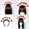 FRCOLOR Valentine's Day Love Heart Headband for Girls and Adults, Red view 2