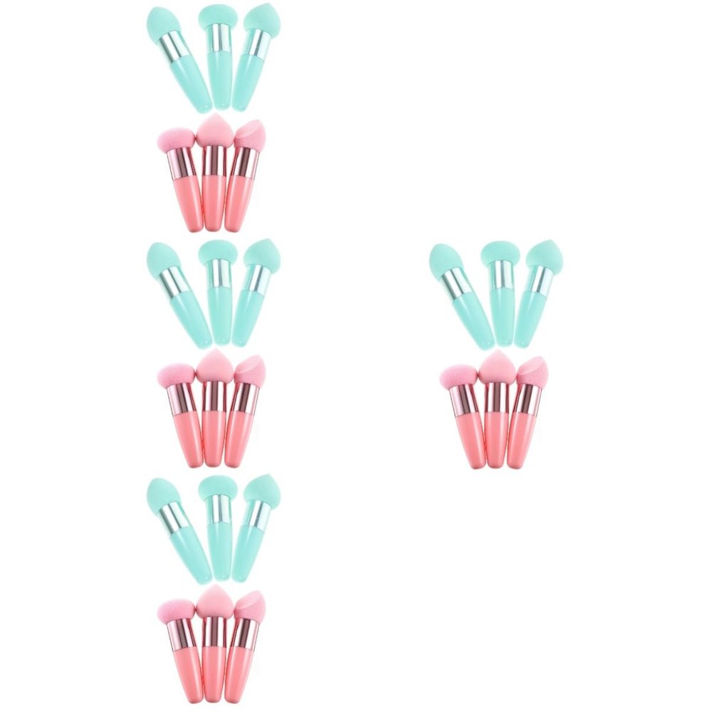 minkissy 24-Piece Beauty Makeup Sticks with Ergonomic Handles, Professional Makeup Sponges for Foundation and Concealer, Portable Cosmetic Tools