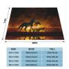 ObabO Running Black Horses Multi-Size Ultra-Soft Flannel Blanket, Lightweight and Warm view 4