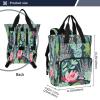 Baby Diaper Bag Backpack, Multifunctional Waterproof Backpack for Girls, Inky Succulents and Cacti, Multicolor, One Size, Modern/Fitted view 3