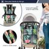 Baby Diaper Bag Backpack, Multifunctional Waterproof Backpack for Girls, Inky Succulents and Cacti, Multicolor, One Size, Modern/Fitted view 4