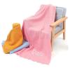 Embroidered Personalized Baby Blanket, Soft Knitted Cotton, Yellow view 2
