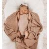 Embroidered Personalized Baby Blanket, Soft Knitted Cotton, Yellow view 4
