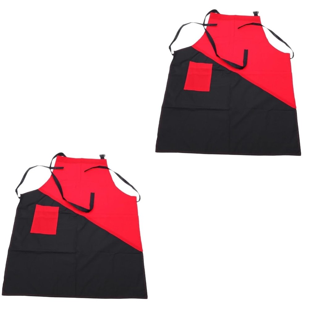FRCOLOR 2-Piece Two-Tone Hairdresser Capes, Adjustable Waterproof Haircutting Aprons for Hairdressers and Salons, Lightweight and Durable Material for Professional Hairstyling