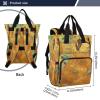 Waterproof Diaper Backpack, Yellow Sunflowers, Multicolor, One Size view 4
