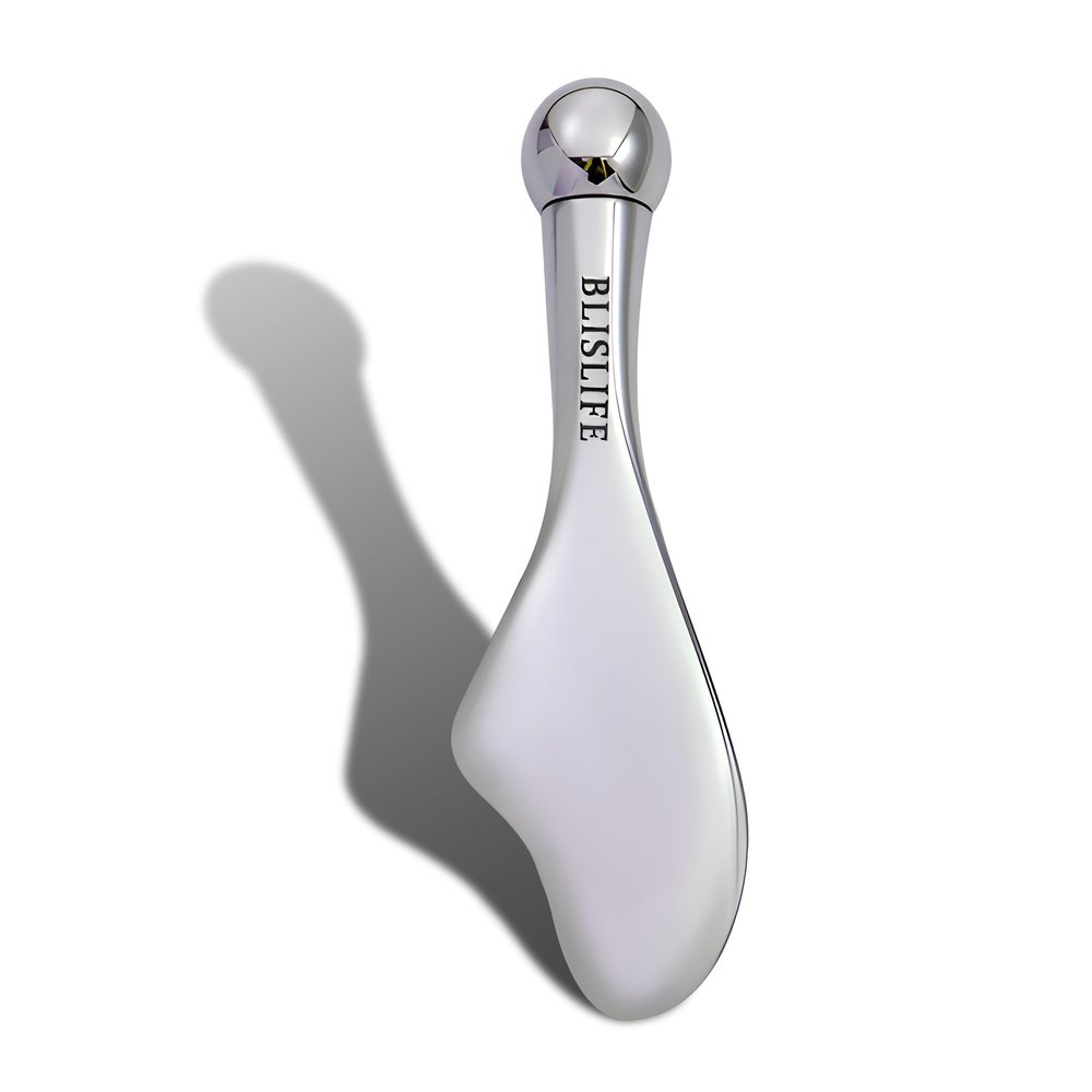 BLISLIFE Metal Roller Facial Massage and Gua Sha Tool