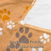 Soft Fluffy Throw Blanket for Double Beds, Large Plush Cat and Dog Paw Prints, 150 x 130 cm view 3