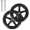 HJXGQJM 7-Inch Wheelchair Front Caster Wheels, PVC Replacement Wheels, Black, 16–17 cm view 1