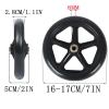 HJXGQJM 7-Inch Wheelchair Front Caster Wheels, PVC Replacement Wheels, Black, 16–17 cm view 2