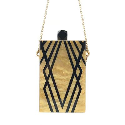 RajoNN Women's Evening Clutch with Removable Chain Strap, Gold