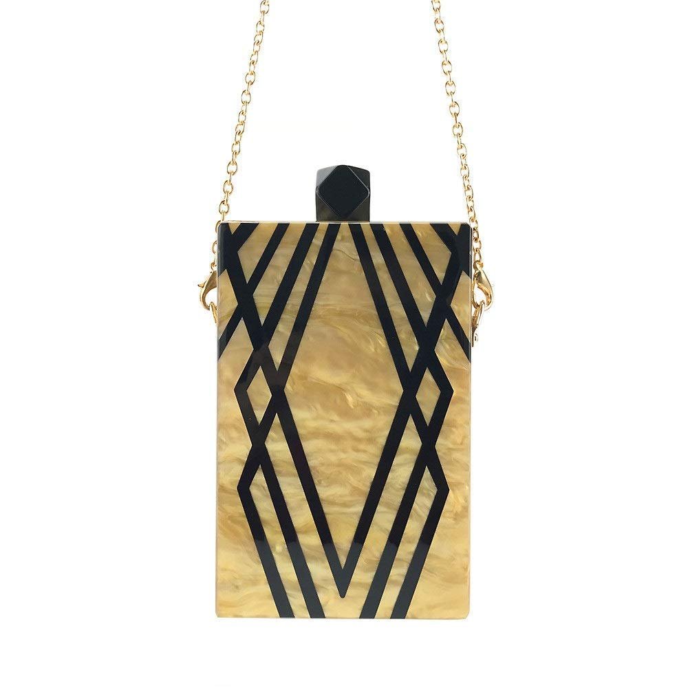RajoNN Women's Evening Clutch with Removable Chain Strap, Gold