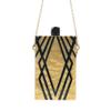 RajoNN Women's Evening Clutch with Removable Chain Strap, Gold view 1