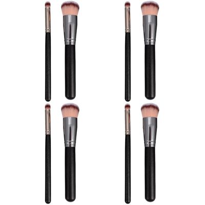 minkissy 8-Piece Synthetic Face Brush Set for Self-Tanner and Everyday Use