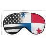 Black Sleep Mask with USA-Panama Flag view 2