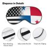 Black Sleep Mask with USA-Panama Flag view 3