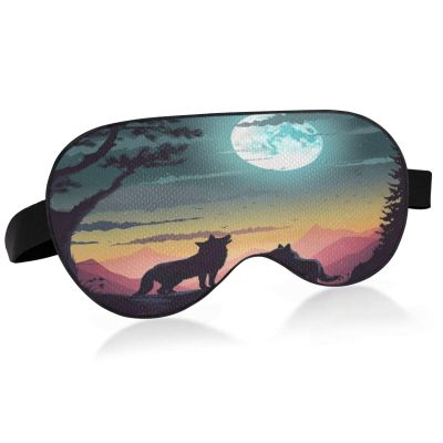 Wolf Sleep Mask, Lightweight Soft Breathable Eye Mask with Adjustable Strap for Sleeping and Travel