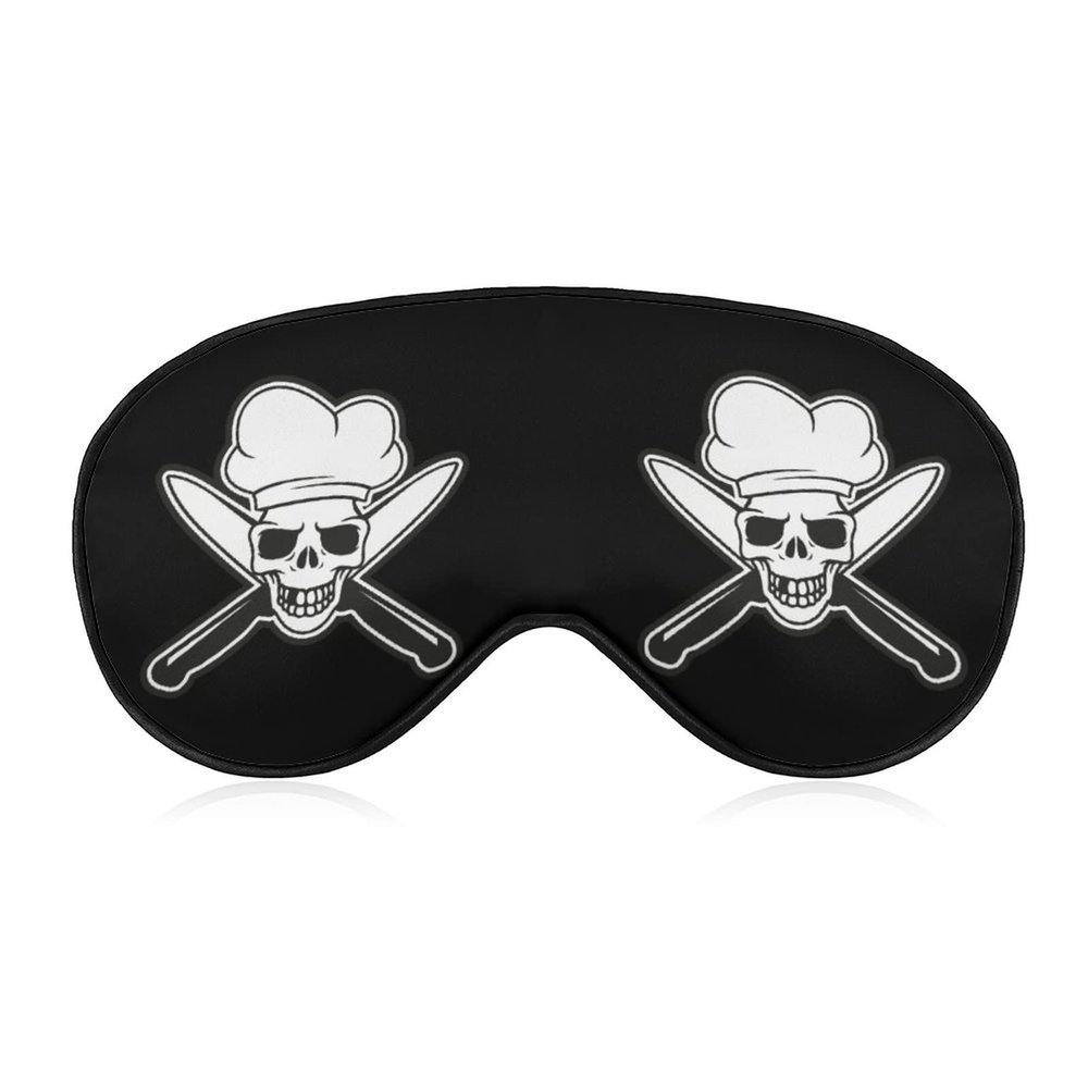 Skull-Chef Sleep Mask, Soft Eye Mask with Adjustable Strap for Men and Women
