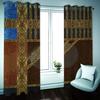 3D Vintage Gold Art Curtain, 300 x 280 cm, Boy and Girl Design view 2