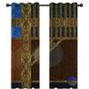 3D Vintage Gold Art Curtain, 300 x 280 cm, Boy and Girl Design view 4