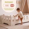 smartwood Floor Bed 100 x 190 cm with Fall-Out Guard, Wood, White, TILA 2L view 4