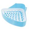 minkissy Mini Triangular Litter Box for Small Pets, Removable, with Special Grooves for Odor Reduction, for Rabbits, Guinea Pigs, and Chinchillas view 1