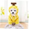 Puppy Hoodie with Fruit Motif, Warm for Cold Days, Yellow view 2