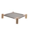 Elevated Pet Bed with Washable Cotton-Linen Cover and Wood Frame view 1
