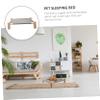 Elevated Pet Bed with Washable Cotton-Linen Cover and Wood Frame view 2